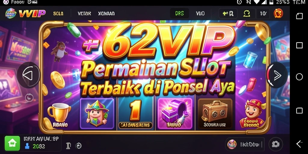 Tampilan menarik gameplay slot di 62VIP dengan efek visual yang memukau.