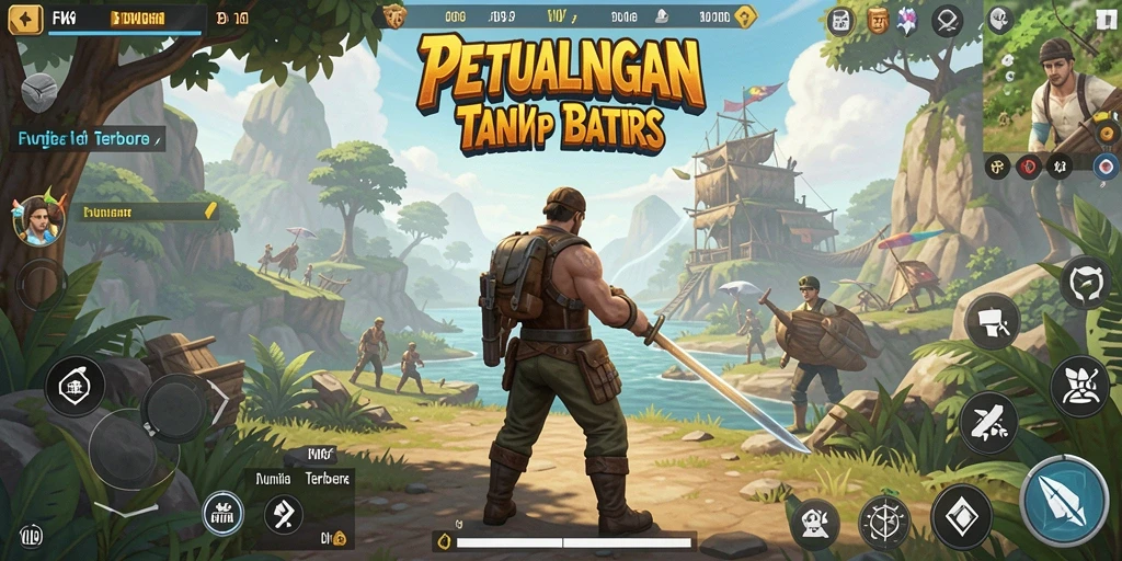Screenshot gameplay FW66 yang memperlihatkan pemandangan menakjubkan dunia terbuka.