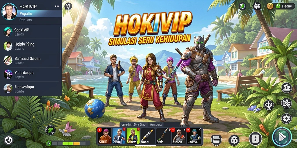 Tampilan gameplay HOKIVIP yang menarik dan penuh warna.