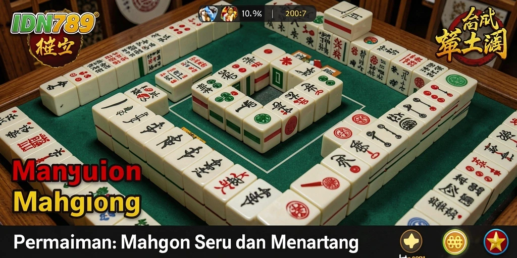 Tangkapan layar IDN789 menampilkan suasana gameplay Mahjong yang seru.