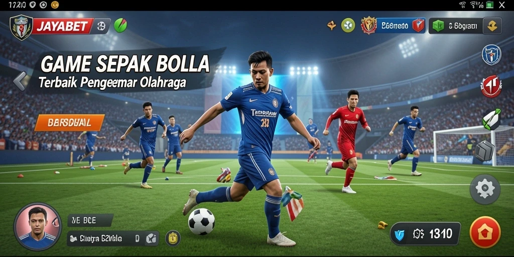 Tampilan gameplay <strong>JAYABET</strong> yang menampilkan aksi sepak bola seru.