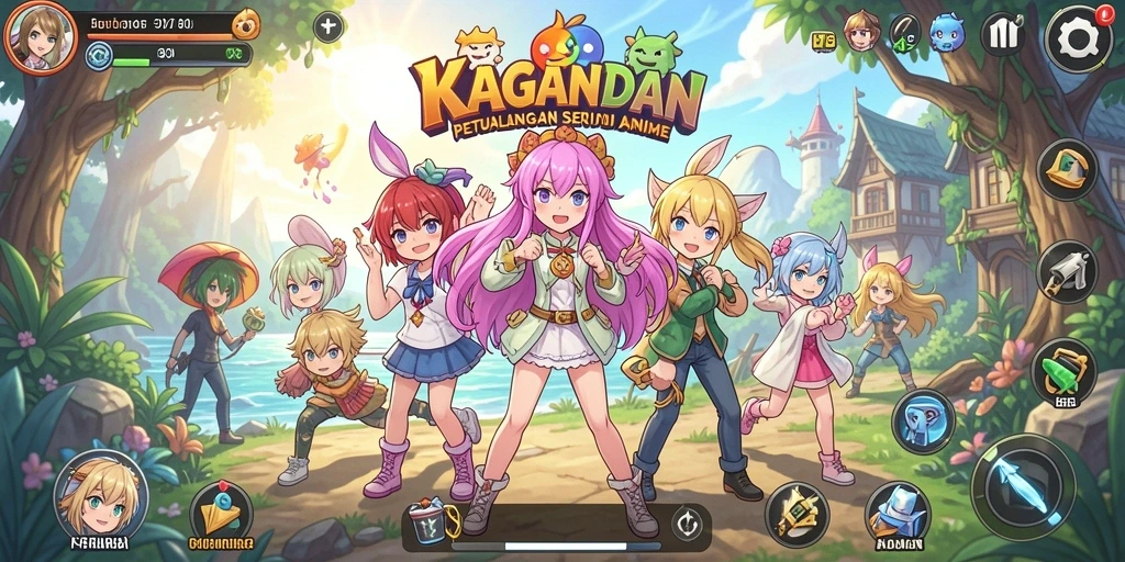 Gameplay KAGANDAN menampilkan pertempuran epik dalam dunia anime.