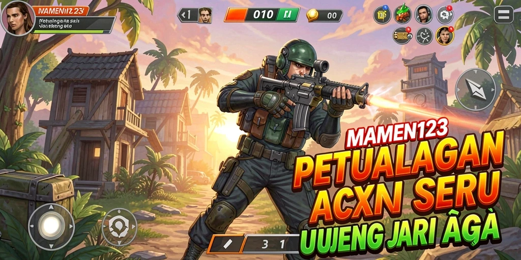 Screenshot gameplay MAMEN123 yang menunjukkan aksi seru dan intens.
