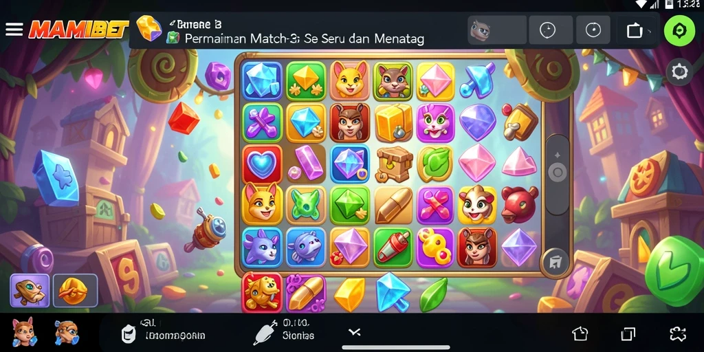 Tampilan gameplay seru dalam MAMIBET yang menantang.