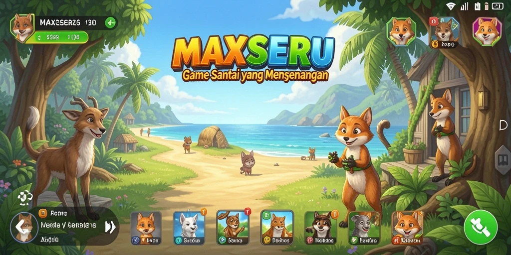Screenshot gameplay MAXSERU yang seru dan menarik.
