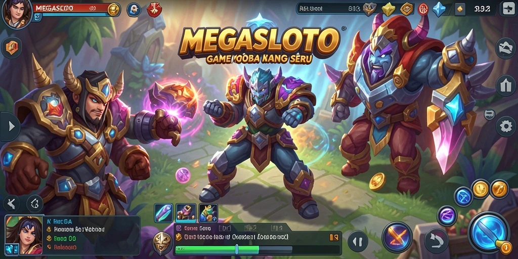 Tampilan gameplay MOBA yang seru dan penuh aksi di MEGASLOTO.