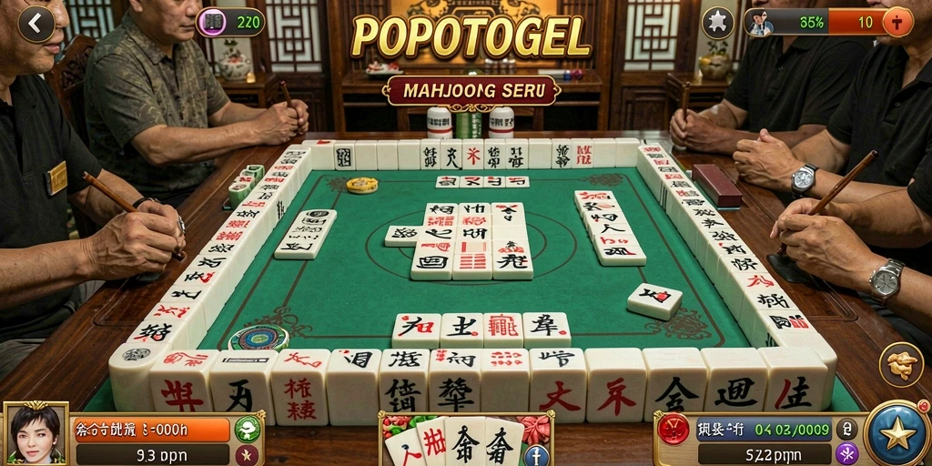 Tampilan gameplay menarik dari permainan Mahjong POPOTOGEL.