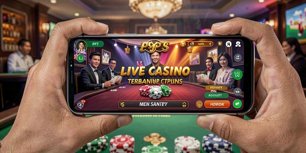 Screenshot gameplay Live Casino PP7 yang menegangkan dan interaktif.