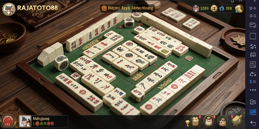 Gameplay seru dalam RAJATOTO88 yang menampilkan tantangan Mahjong.