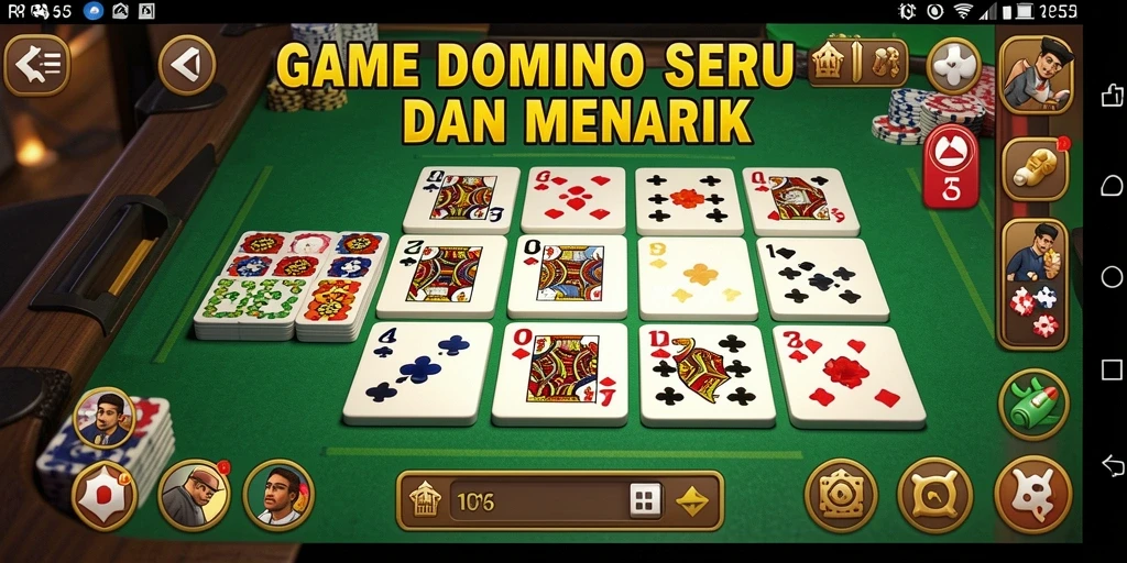 Gameplay seru RP55 menampilkan strategi Domino yang menarik.