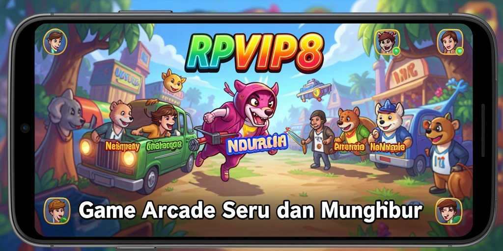 Tampilan gameplay menarik dengan grafis yang cerah di RPVIP8.