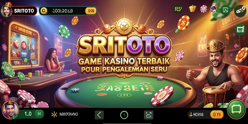 Tampilan gameplay SRITOTO yang mengasyikkan dengan grafis Kasino menarik.