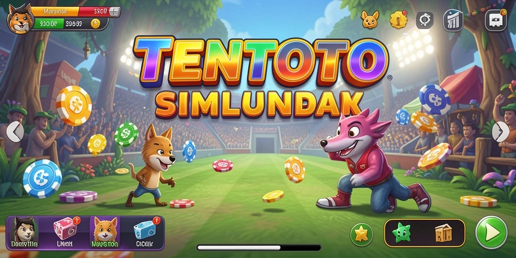 Screenshot gameplay TENTOTO yang menampilkan dunia simulasi yang menarik.