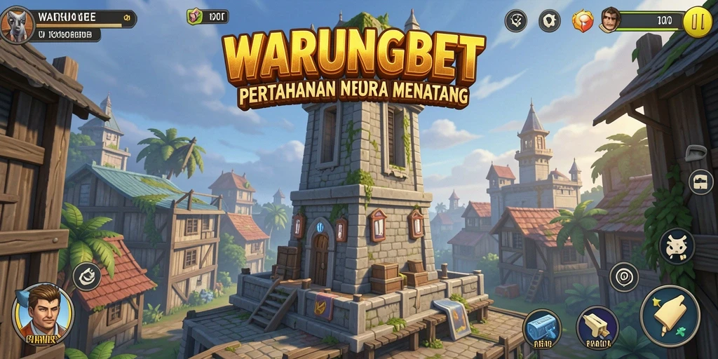 Tangkapan layar menunjukkan aksi menara dalam <strong>WARUNGBET</strong> saat melawan gelombang musuh.