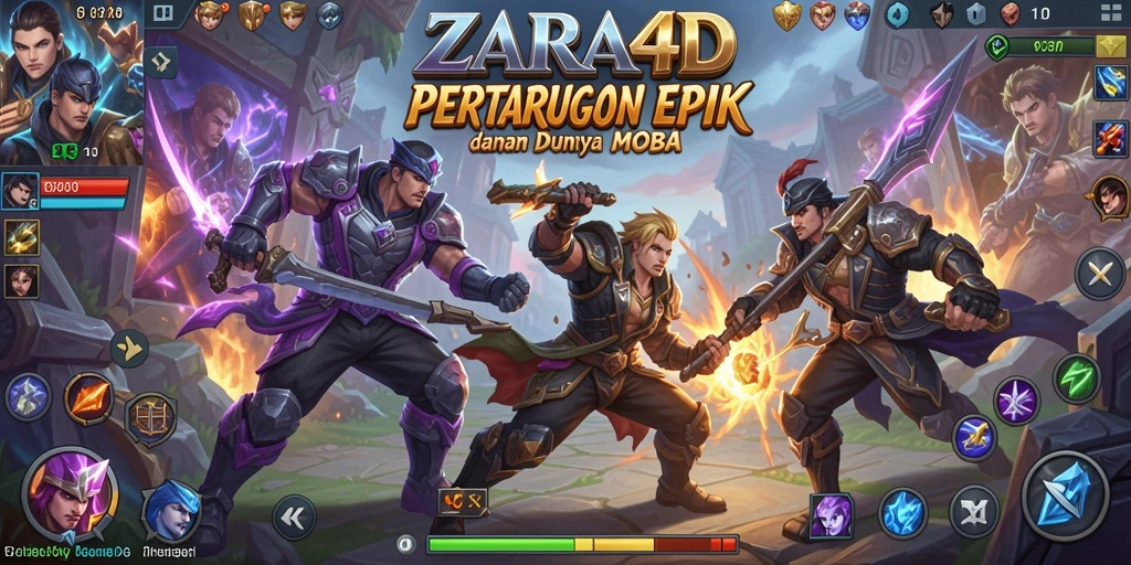 Tampilan seru dari gameplay <strong>ZARA4D</strong> yang menampilkan pertarungan taktis.